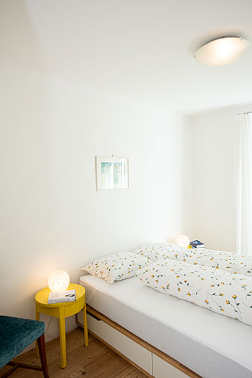Camera da letto nell'appartamento Nucis a Seis